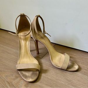 Schutz beige suede strappy heels 7